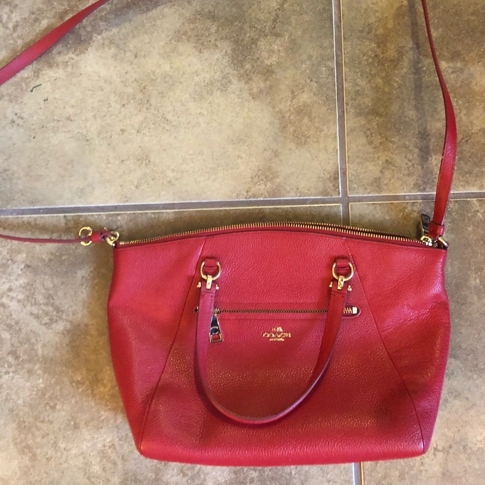 Coach crossbody purse red